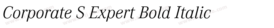 Corporate S Expert Bold Italic OsF字体转换